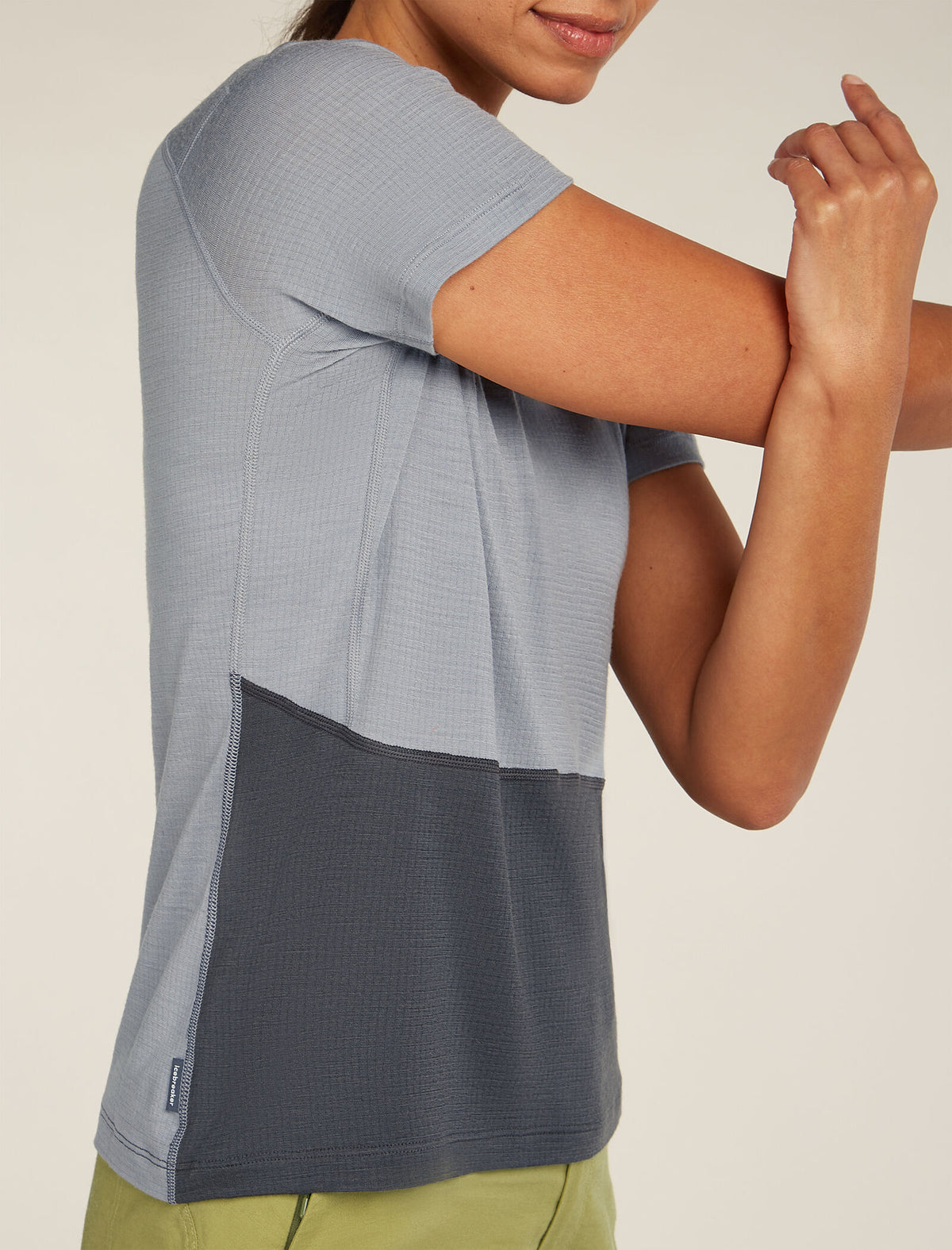 Women’s Merino 200 Waffle Elevation Short Sleeve T-Shirt Alloy/obsidian - 8