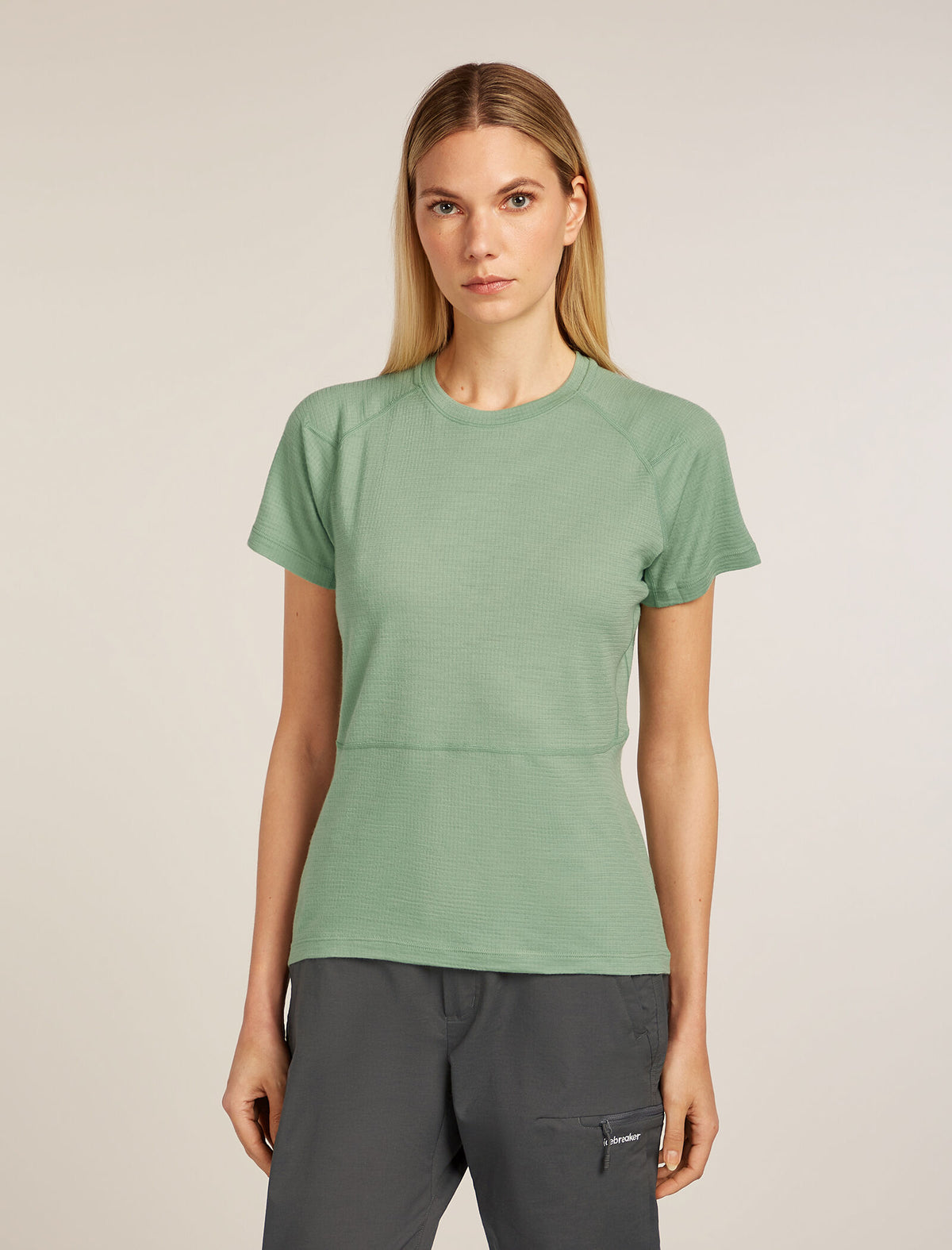 Women’s Merino 200 Waffle Elevation Short Sleeve T-Shirt Seaglass - 1