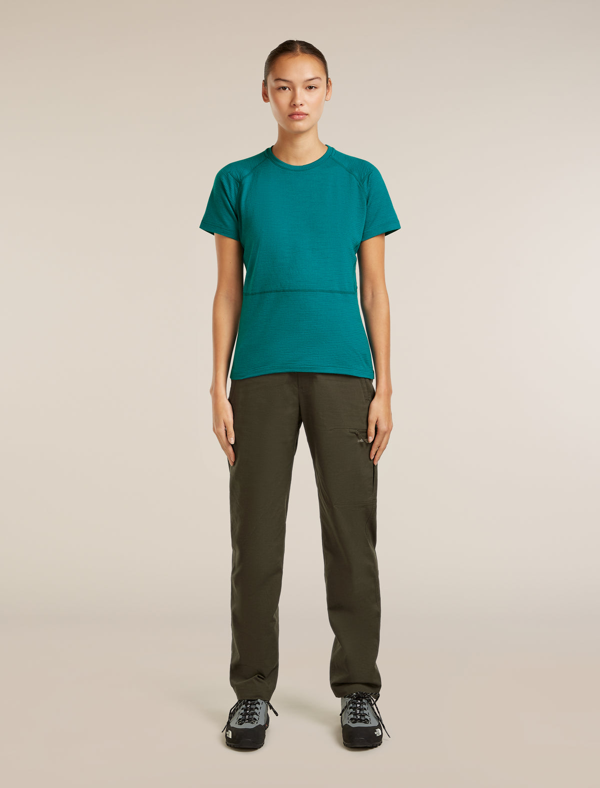 Women’s Merino 200 Waffle Elevation Short Sleeve T-Shirt Tidal teal - 3