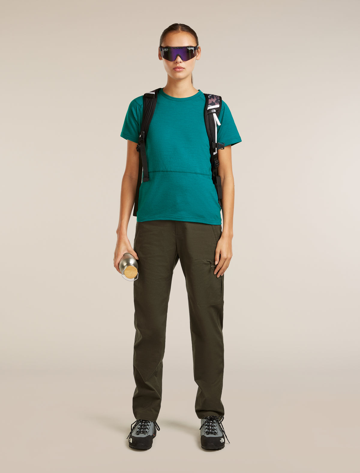 Women’s Merino 200 Waffle Elevation Short Sleeve T-Shirt Tidal teal - 4