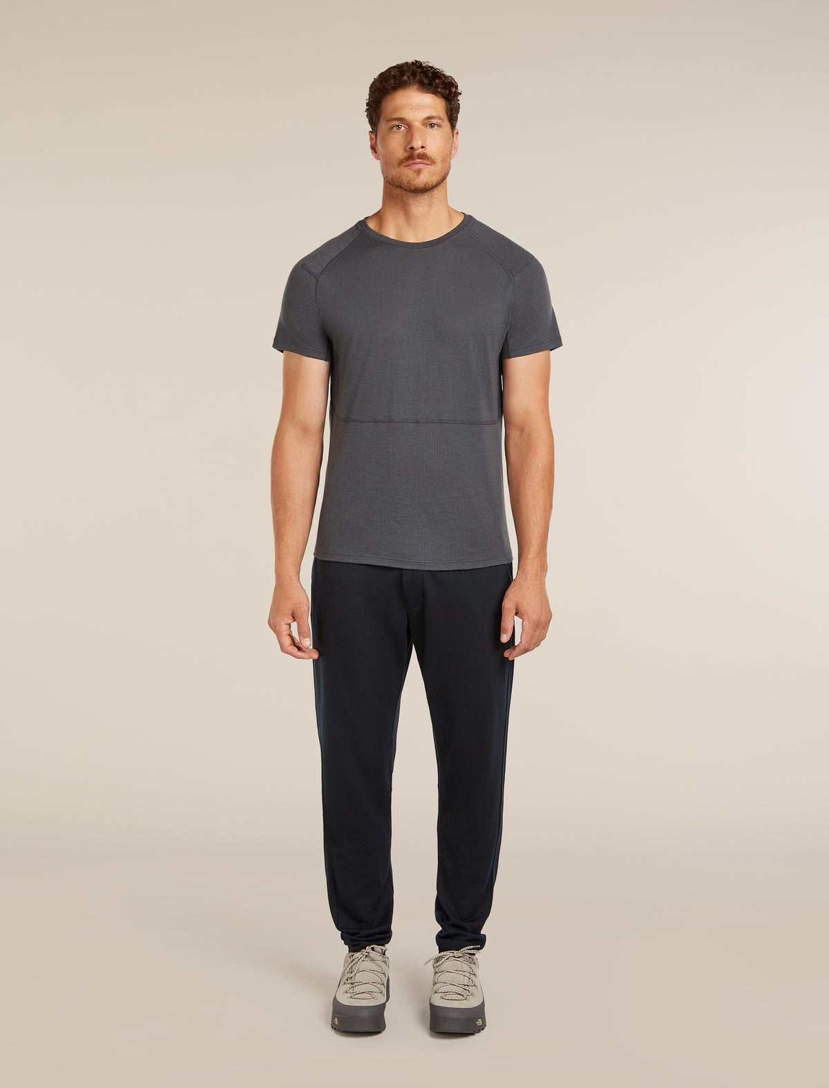 Men’s Merino 200 Waffle Elevation Short Sleeve T-Shirt Obsidian - 3