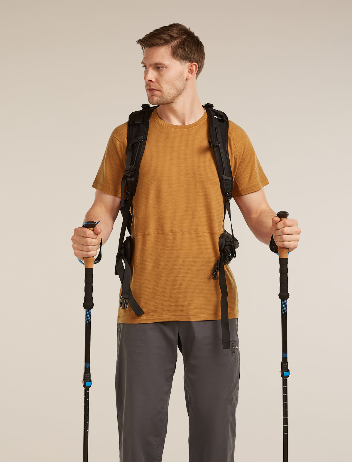 Men’s Merino 200 Waffle Elevation Short Sleeve T-Shirt Trail - 4