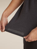 Unisex Merino 150 Short Sleeve T-Shirt Stripe Before dawn/Obsidian - 12