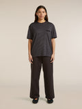 Unisex Merino 150 Short Sleeve T-Shirt Stripe Before dawn/Obsidian - 7