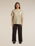 Unisex Merino 150 Short Sleeve T-Shirt Stripe Flagstone/Chalk - 10