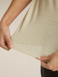 Unisex Merino 150 Short Sleeve T-Shirt Stripe Flagstone/Chalk - 13