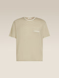 Unisex Merino 150 Short Sleeve T-Shirt Stripe Flagstone/Chalk - 20