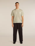 Unisex Merino 150 Short Sleeve T-Shirt Stripe Flagstone/Chalk - 8