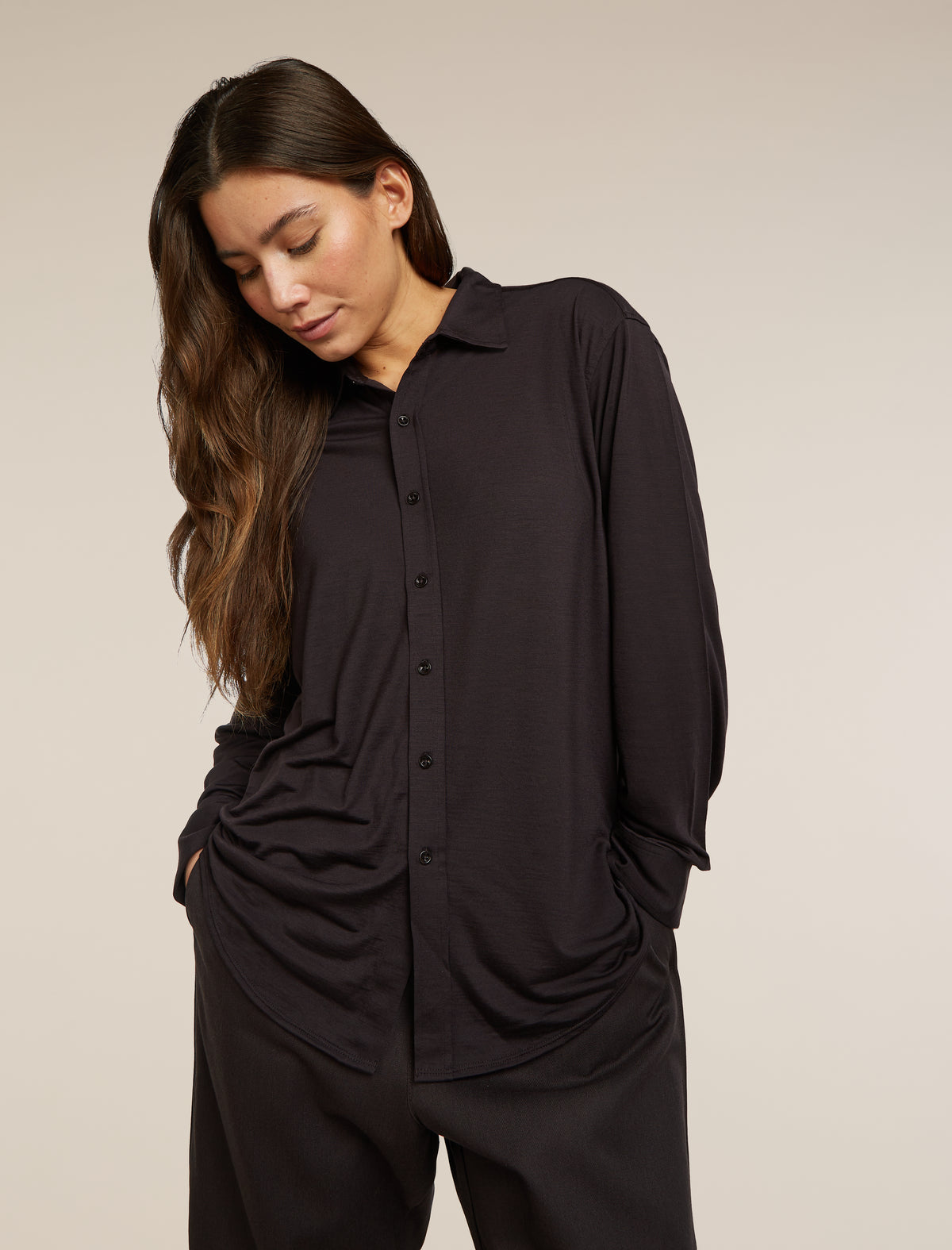 Unisex Merino Blend 125 Cool-Lite™ Long Sleeve Shirt Before dawn - 1