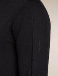 Men’s Merino icebreaker Anniversary Original Long Sleeve Half Zip Top Black - 7
