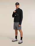 Men’s Merino icebreaker Anniversary Original Long Sleeve Half Zip Top Black - 5