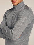 Men’s Merino icebreaker Anniversary Original Long Sleeve Half Zip Top Metro Heather - 5