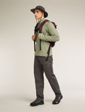 Men’s Merino icebreaker Anniversary Original Long Sleeve Half Zip Top Oil/Black/Silver - 4
