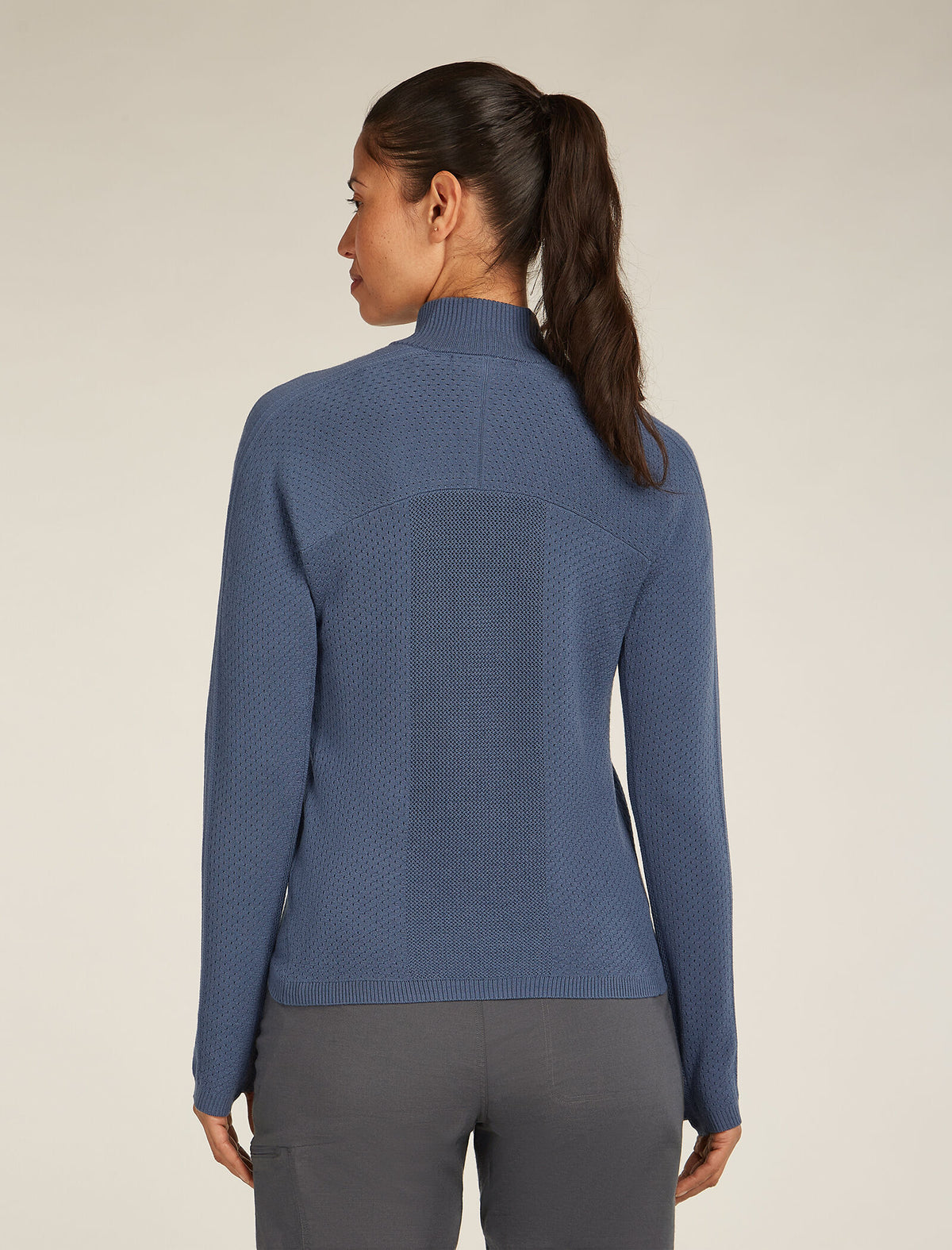 Women’s Merino icebreaker Anniversary Original Long Sleeve Half Zip Top Dawn - 2