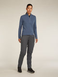Women’s Merino icebreaker Anniversary Original Long Sleeve Half Zip Top Dawn - 4