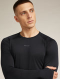 Men’s Merino Blend 125 ZoneKnit™ Long Sleeve Crewe Black - 5