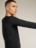Men’s Merino Blend 125 ZoneKnit™ Long Sleeve Crewe Black - 6