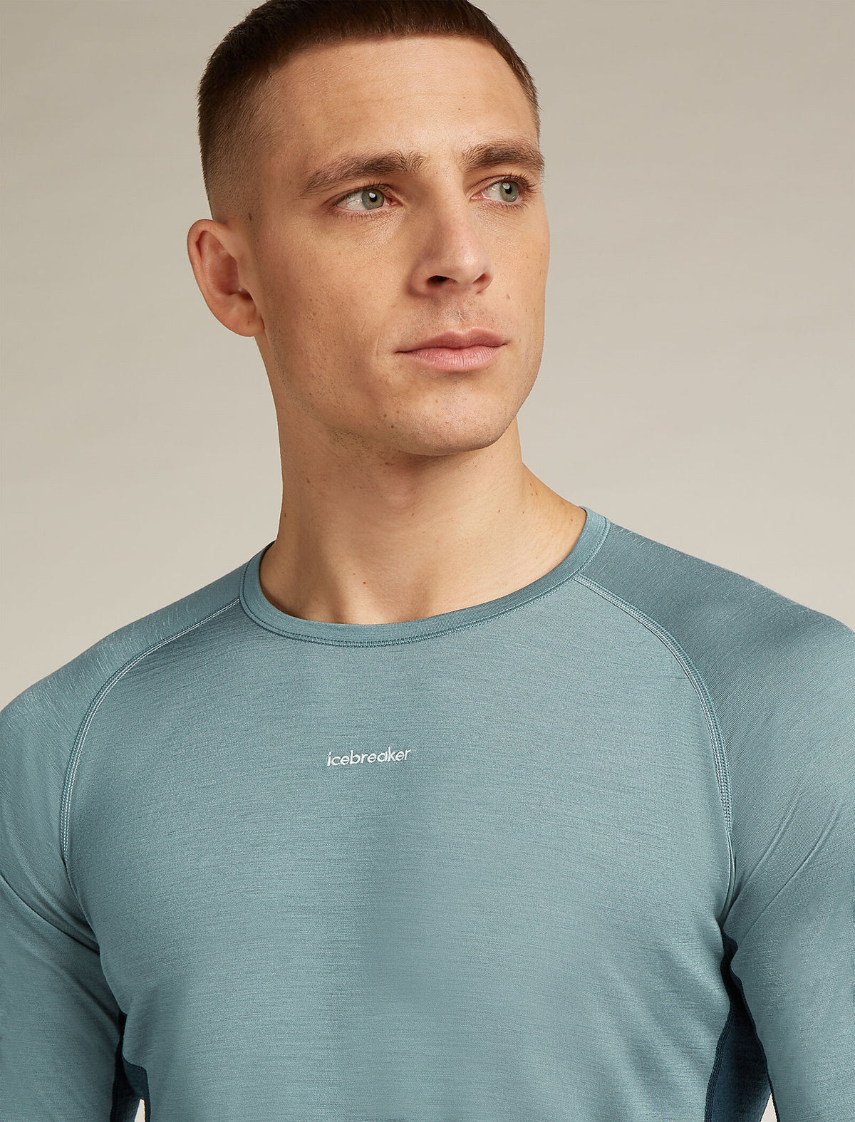 Men's Merino Blend 125 ZoneKnit™ Long Sleeve Crewe Thermal Top Abyss/blue ash - 5
