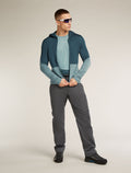 Men's Merino Blend 125 ZoneKnit™ Long Sleeve Crewe Thermal Top Abyss/blue ash - 4