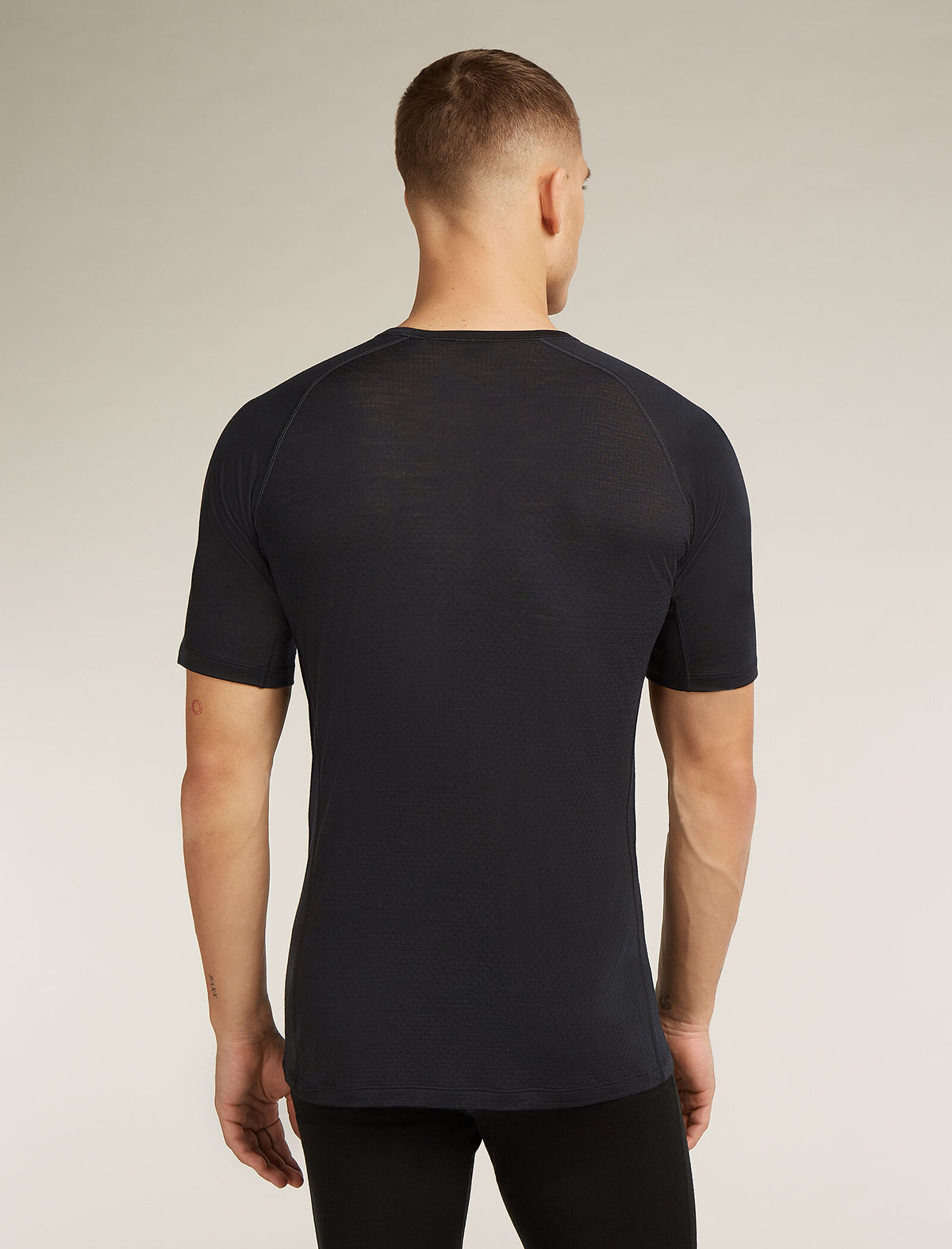 Men’s Merino Blend 125 ZoneKnit™ Short Sleeve Crewe Black - 2