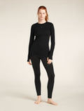 Women’s Merino Blend 125 ZoneKnit™ Long Sleeve Crewe Black - 3