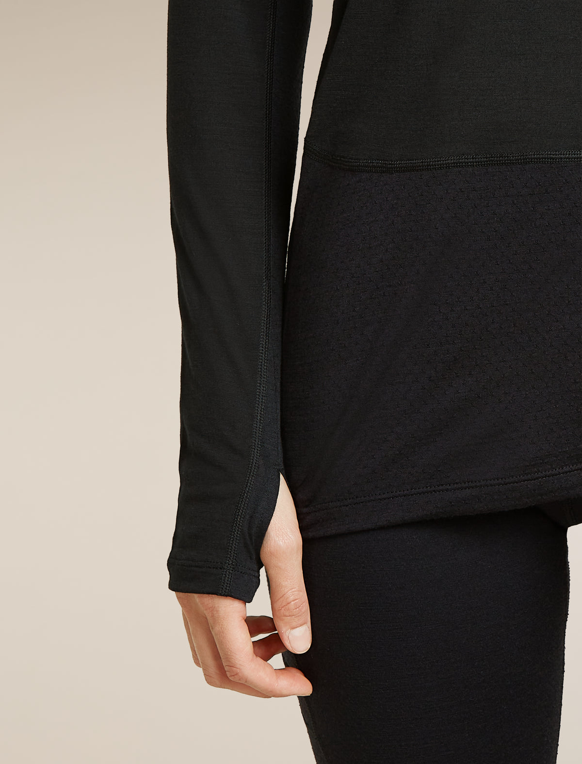 Women’s Merino Blend 125 ZoneKnit™ Long Sleeve Crewe Black - 9