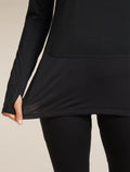 Women’s Merino Blend 125 ZoneKnit™ Long Sleeve Crewe Black - 6