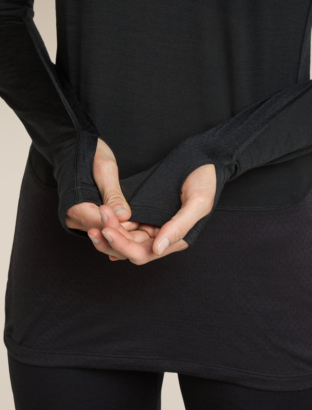 Women’s Merino Blend 125 ZoneKnit™ Long Sleeve Crewe Black - 7