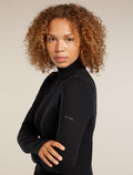 Women’s Merino 300 Original Long Sleeve Half Zip Top Black - 6