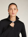 Women’s Merino 300 Original Long Sleeve Half Zip Top Black - 7