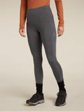 Women’s Merino 260 Fastray 25" High Rise Tights Fresh Ferns Obsidian/carob - 1