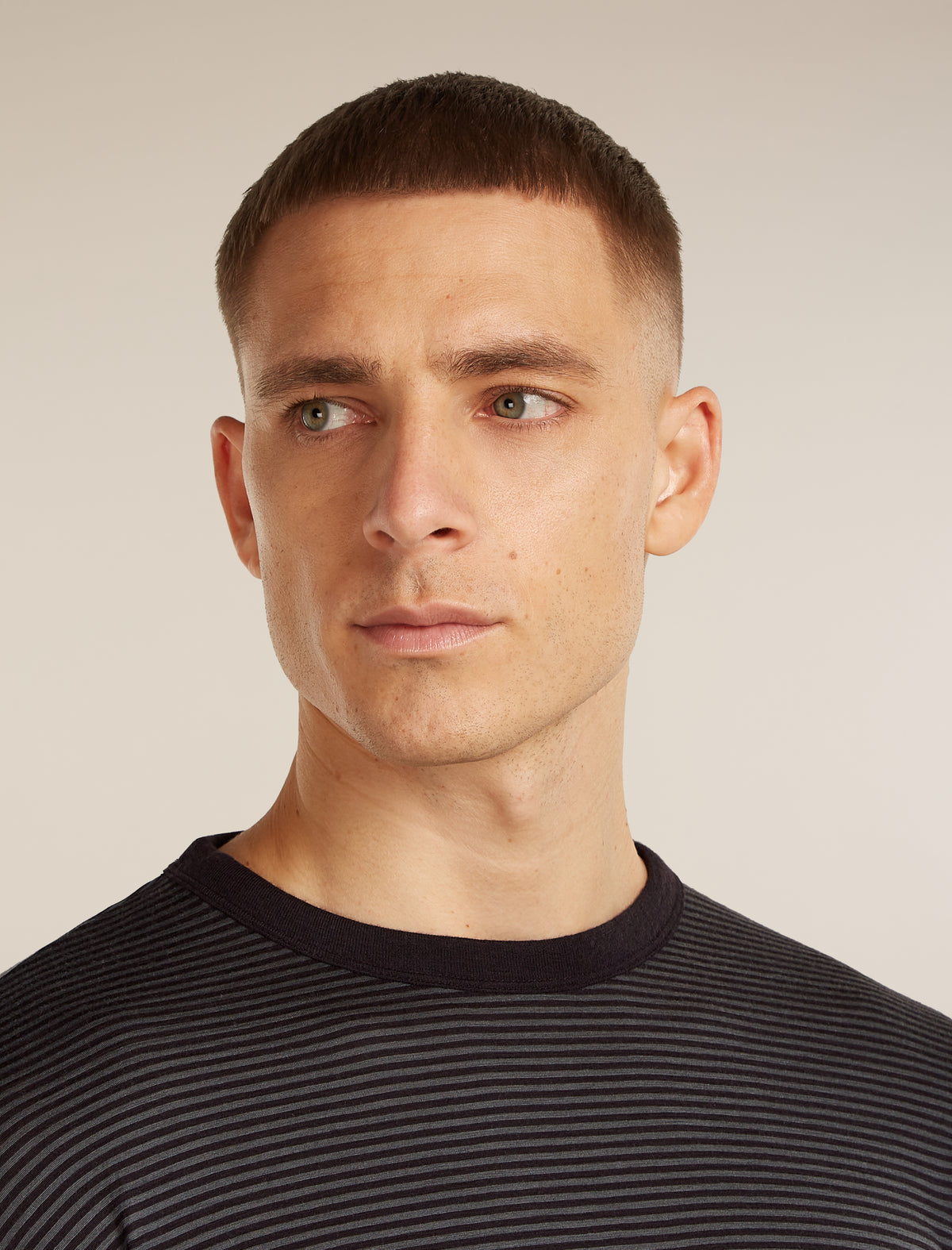Unisex Merino 150 Long Sleeve T-Shirt Stripe Before dawn/Obsidian - 14