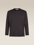Unisex Merino 150 Long Sleeve T-Shirt Stripe Before dawn/Obsidian - 20
