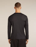 Unisex Merino 150 Long Sleeve T-Shirt Stripe Before dawn/Obsidian - 5