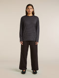 Unisex Merino 150 Long Sleeve T-Shirt Stripe Before dawn/Obsidian - 10