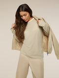 Unisex Merino 150 Long Sleeve T-Shirt Stripe Flagstone/Chalk - 18
