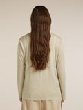 Unisex Merino 150 Long Sleeve T-Shirt Stripe Flagstone/Chalk - 7