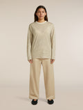 Unisex Merino 150 Long Sleeve T-Shirt Stripe Flagstone/Chalk - 9