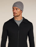 Merino 260 Waffle Knit Wander Reversible Beanie Obsidian/Black - 3