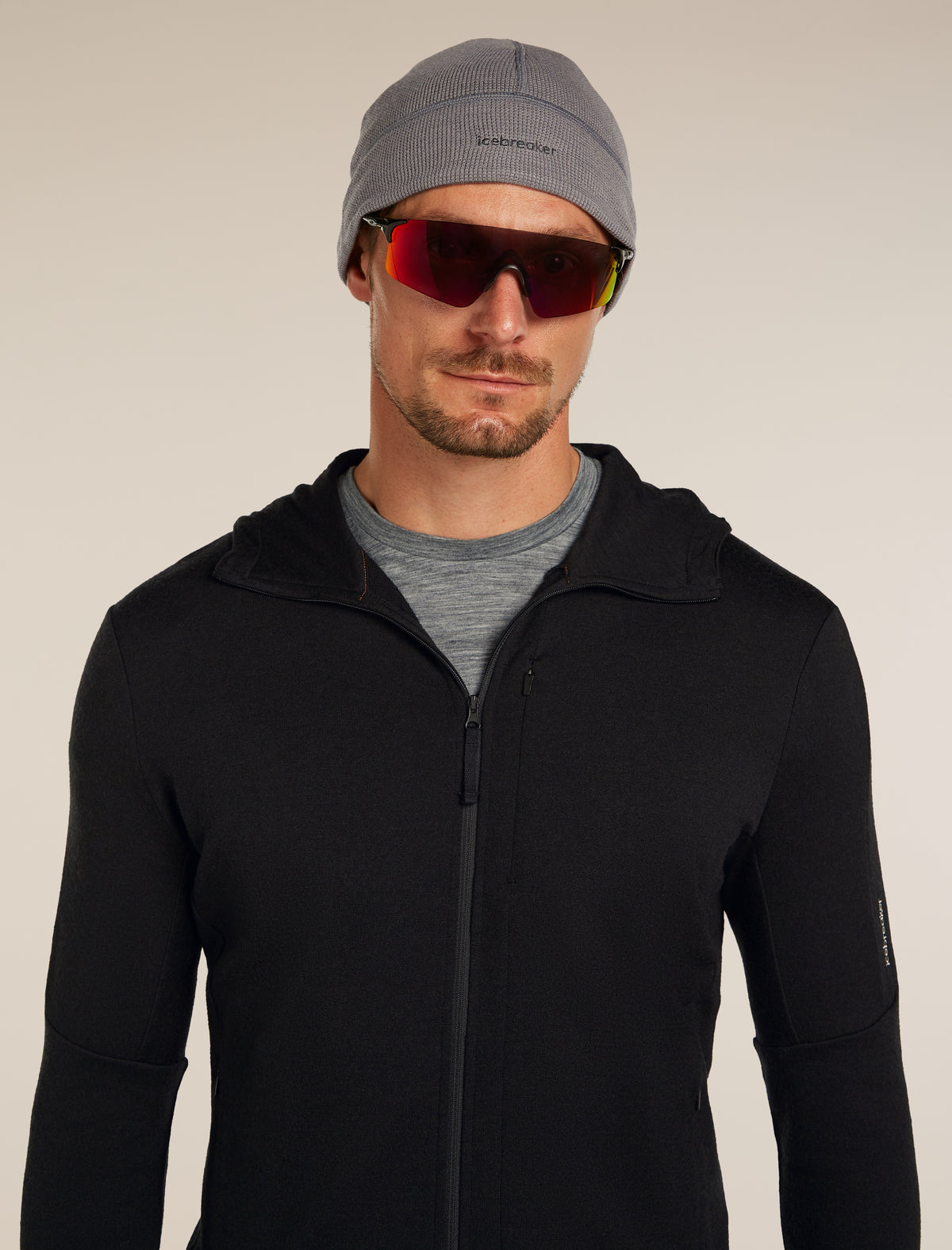 Merino 260 Waffle Knit Wander Reversible Beanie Obsidian/Black - 4