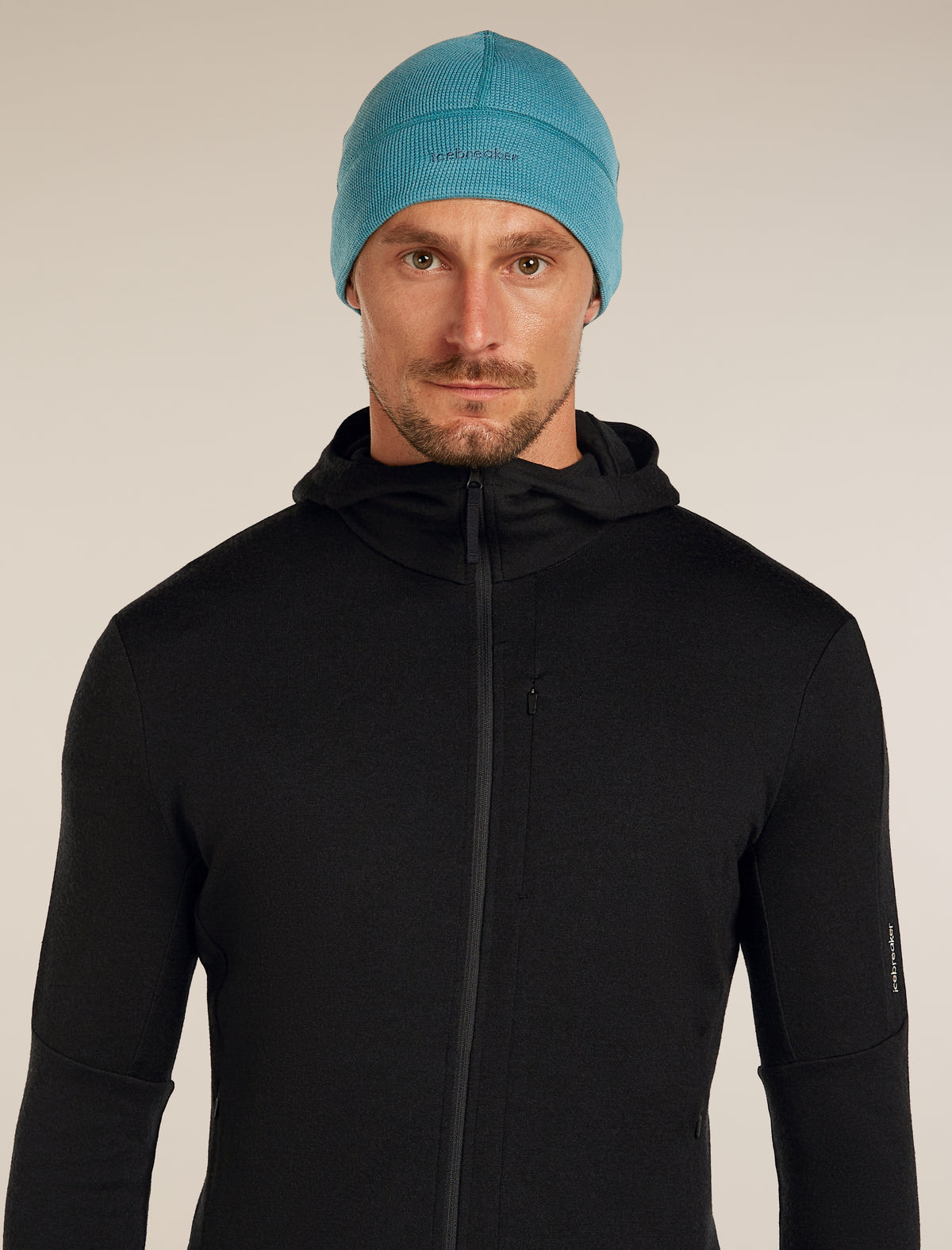 Merino 260 Waffle Knit Wander Reversible Beanie Topaz/Atlantis - 1