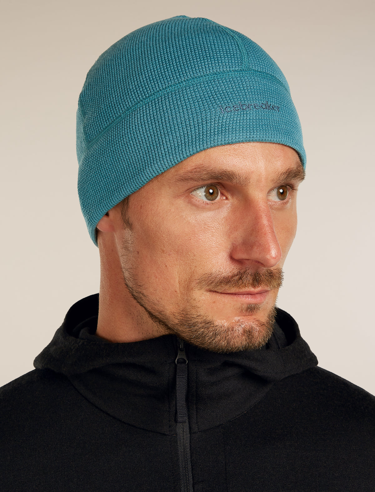 Merino 260 Waffle Knit Wander Reversible Beanie Topaz/Atlantis - 2