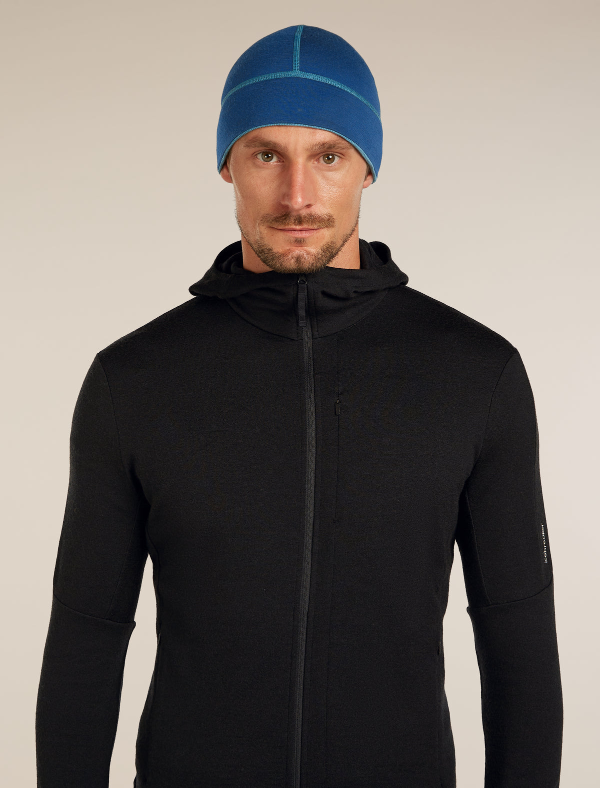 Merino 260 Waffle Knit Wander Reversible Beanie Topaz/Atlantis - 9