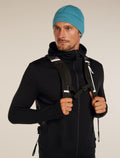 Merino 260 Waffle Knit Wander Reversible Beanie Topaz/Atlantis - 4