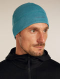 Merino 260 Waffle Knit Wander Reversible Beanie Topaz/Atlantis - 5