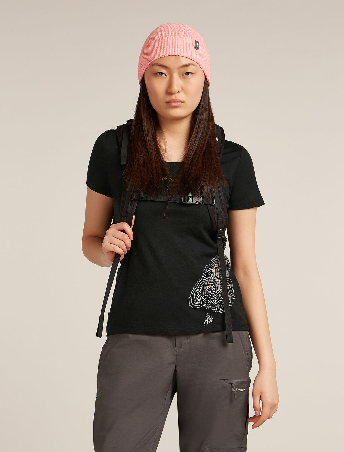Merino Feadan Cuff Beanie Acid pink - 2