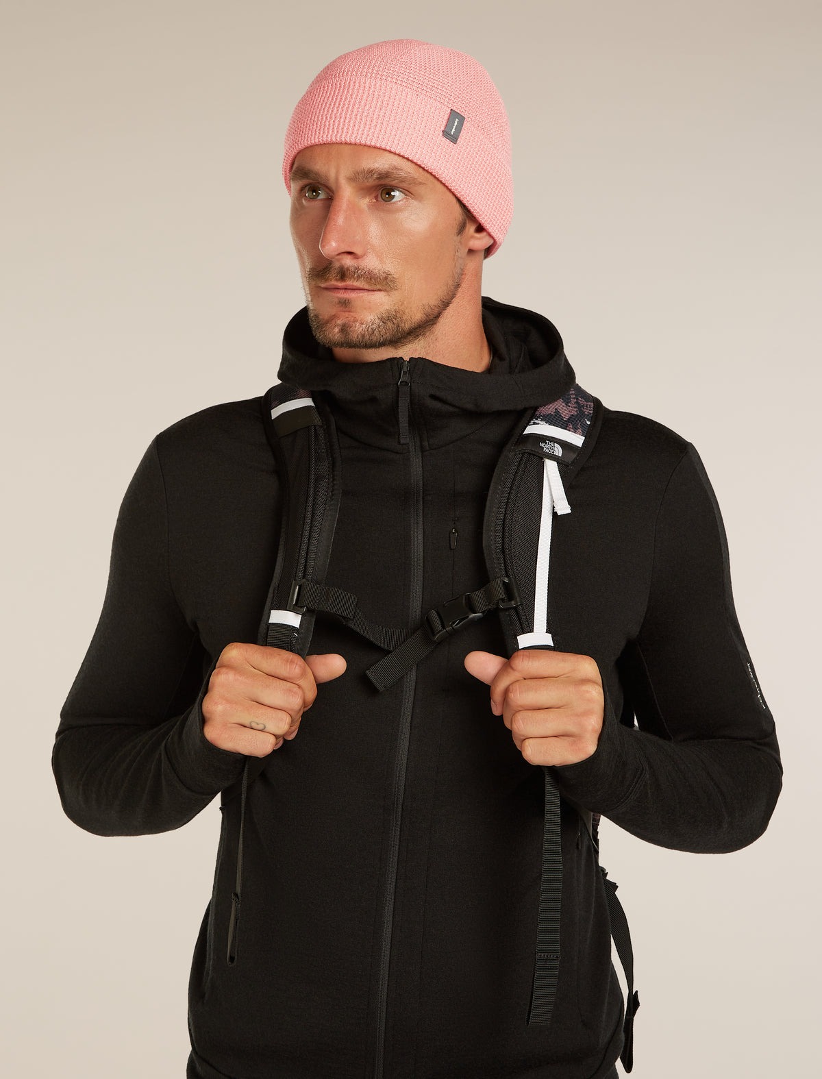 Merino Feadan Cuff Beanie Acid pink - 4