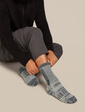 Merino Hike+ Mountaineer Mid Calf Socks Jet Hthr/Black - 1