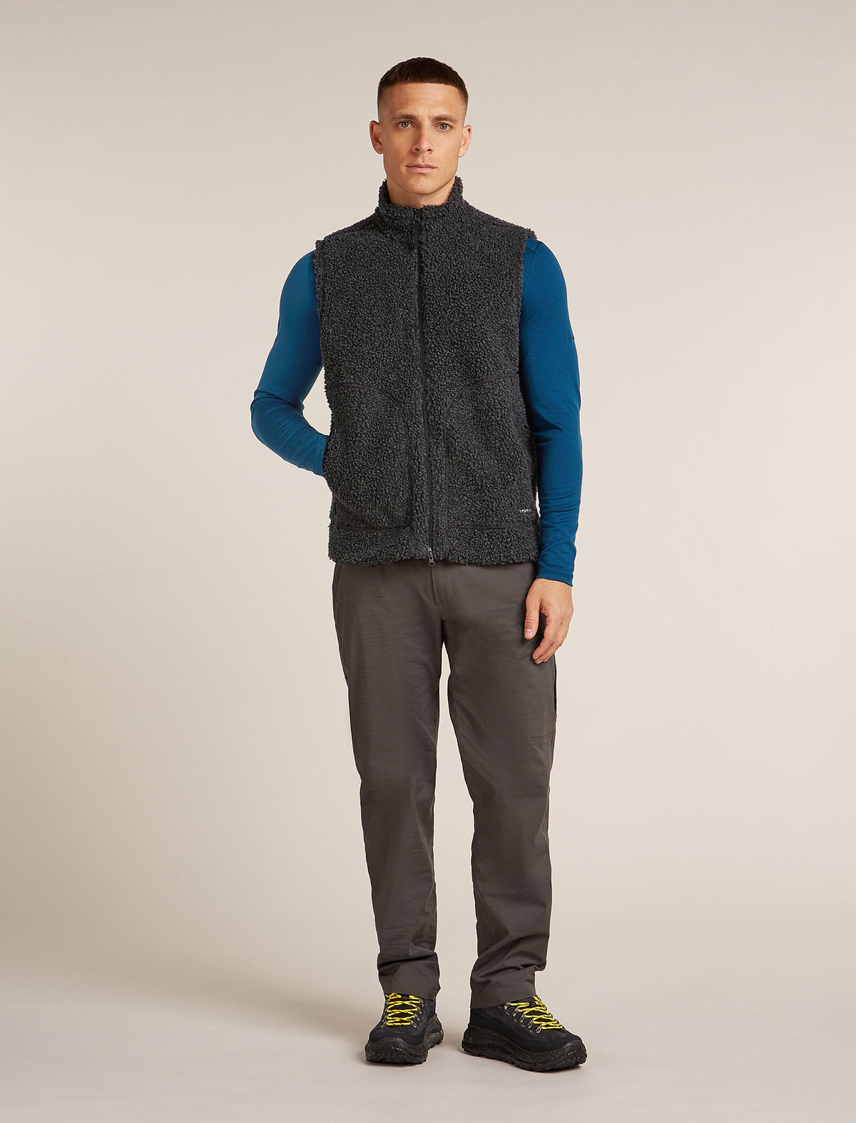 Merino Blend 960 RealFleece™ High Pile Vest Jet Hthr/Black - 3