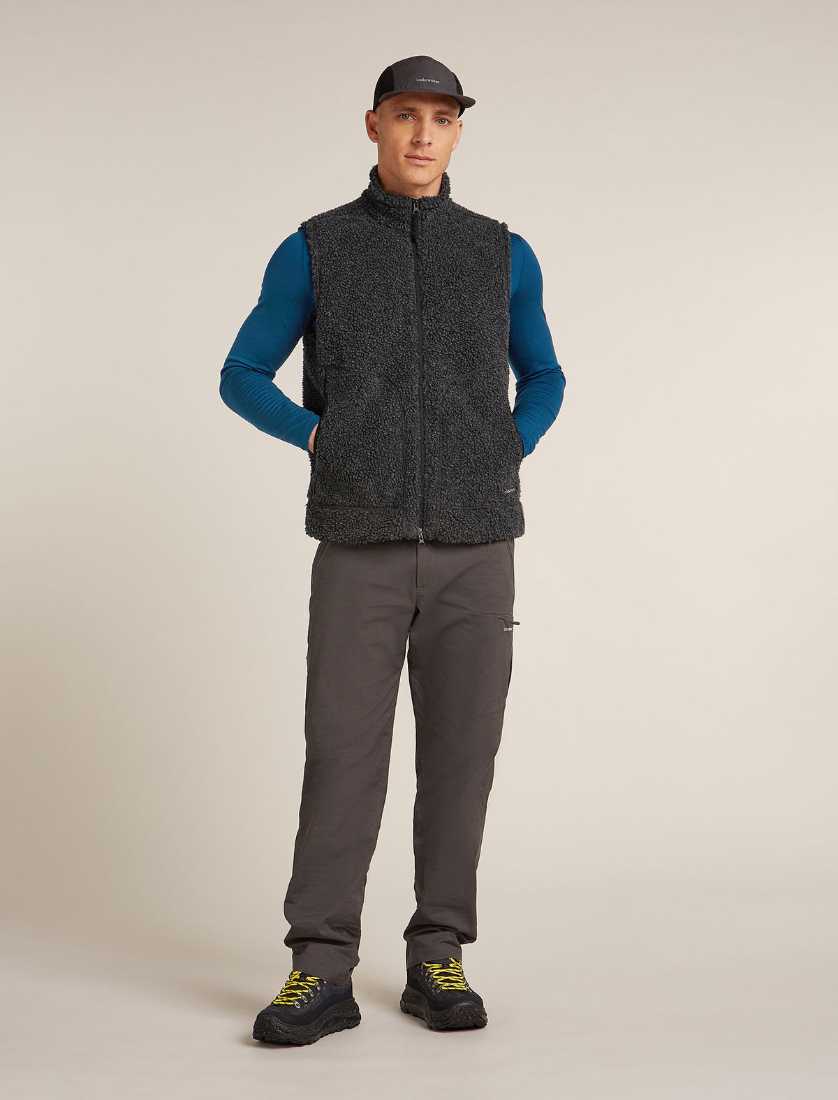Merino Blend 960 RealFleece™ High Pile Vest Jet Hthr/Black - 4
